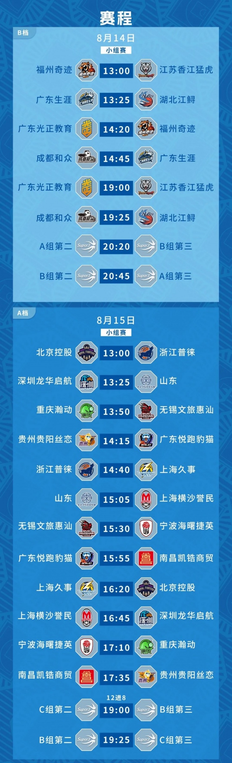 超三联赛靖江站赛程发布 四队升A四队降B 超三联赛靖江站赛程发布 四队升A四队降B